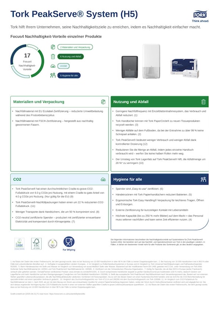 Produktblatt zur Nachhaltigkeit