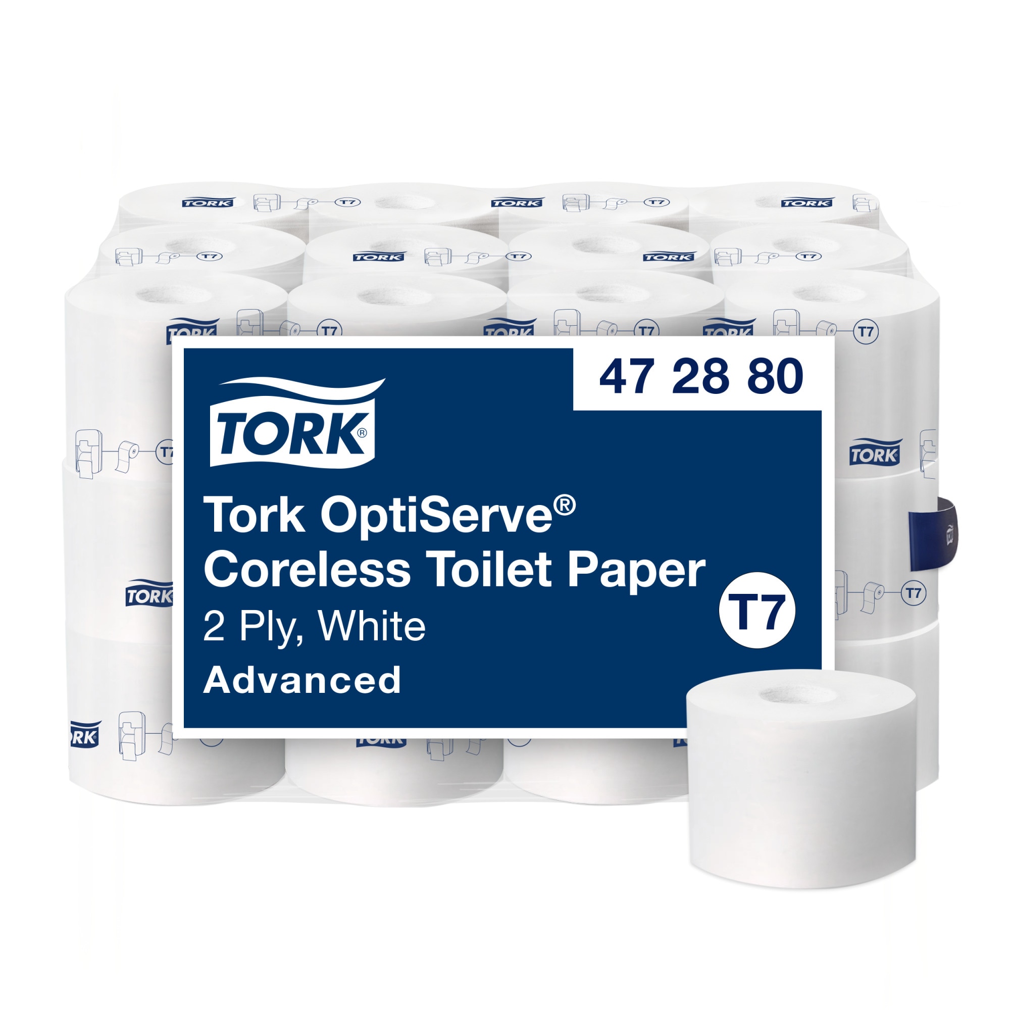 Tork OptiServe® Coreless Toilet Paper White T7