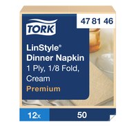 Tork Premium LinStyle® Tovagliolo Dinner crema (piegato in 8)