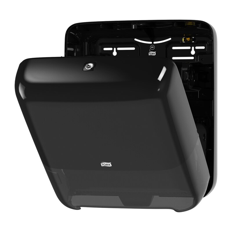 Distributore Asciugamani Di Carta Tork Matic 551008 H1 | Nero, Con Indicatore Di Livello, Per Rotoli H1, Capacità Elevata