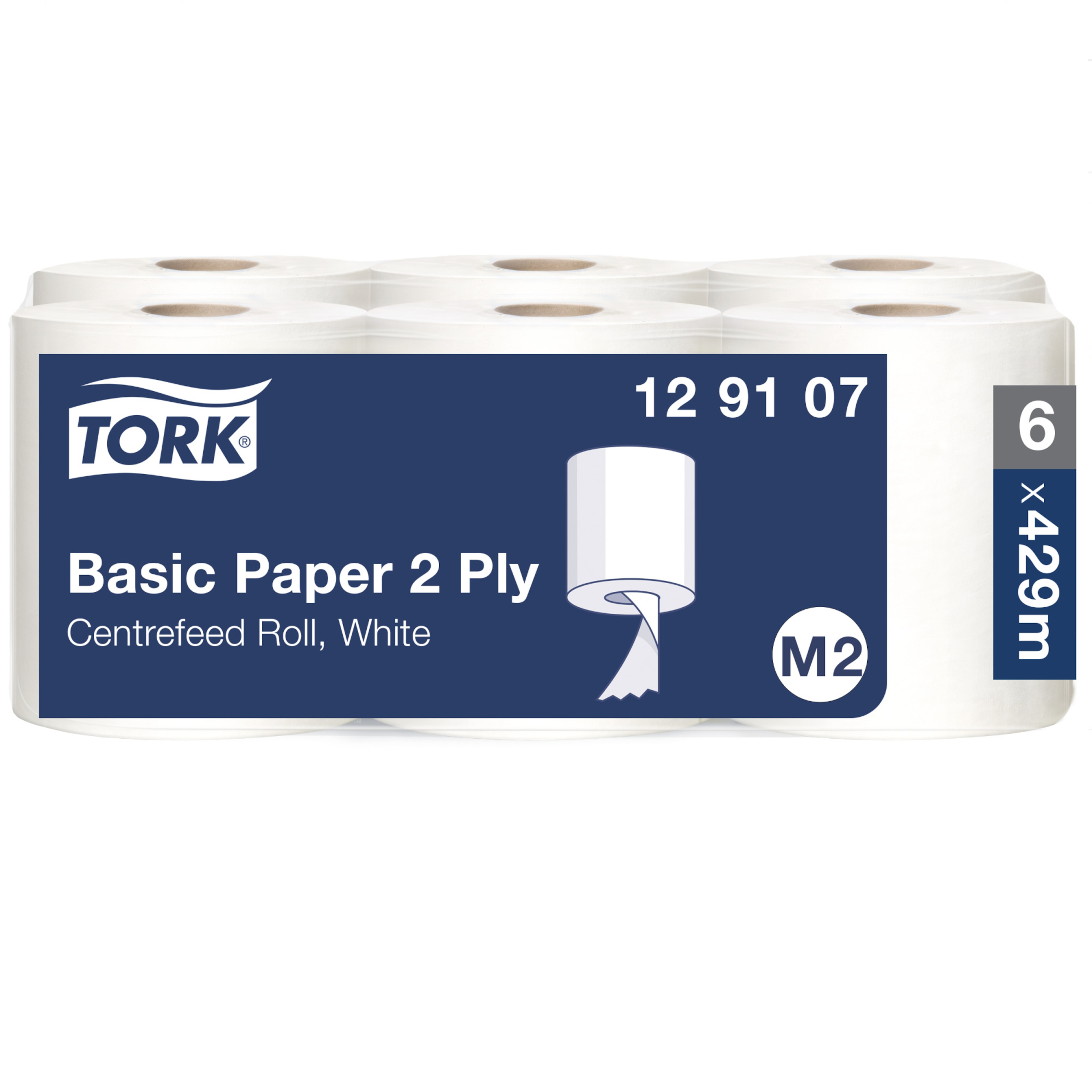 Tork Basic Centrefeed Wiping Paper White M2