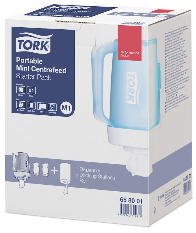 Tork Starter Pack Distributeur Rouleau à Dévidage Central Mini