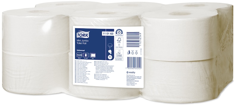 Tork Mini Jumbo Toiletpapir, Universal, 1-lags