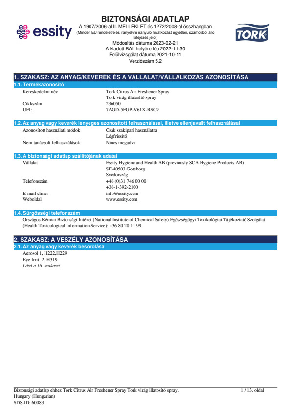 Safety Data Sheet