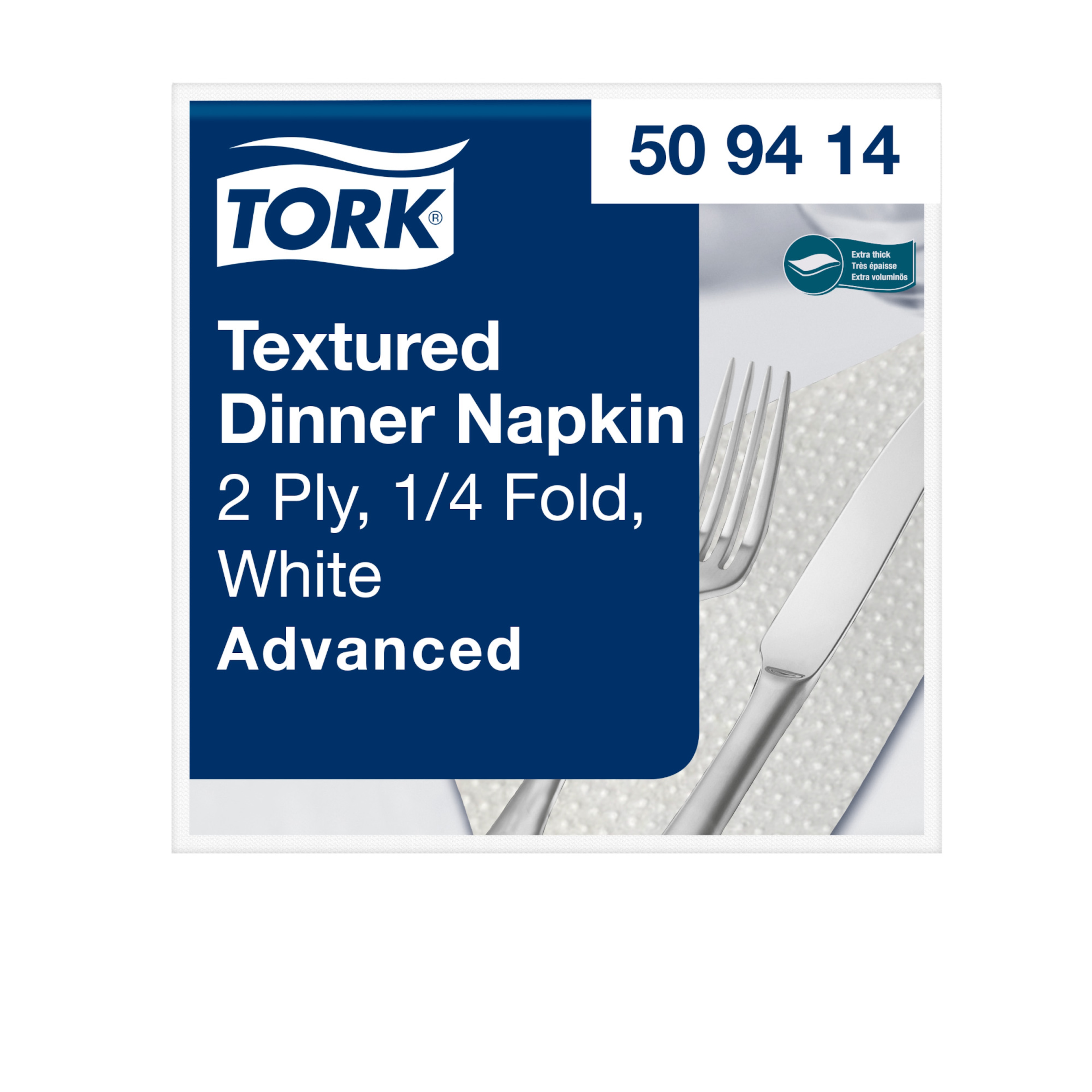 Tork Textured bílé ubrousky na večeři