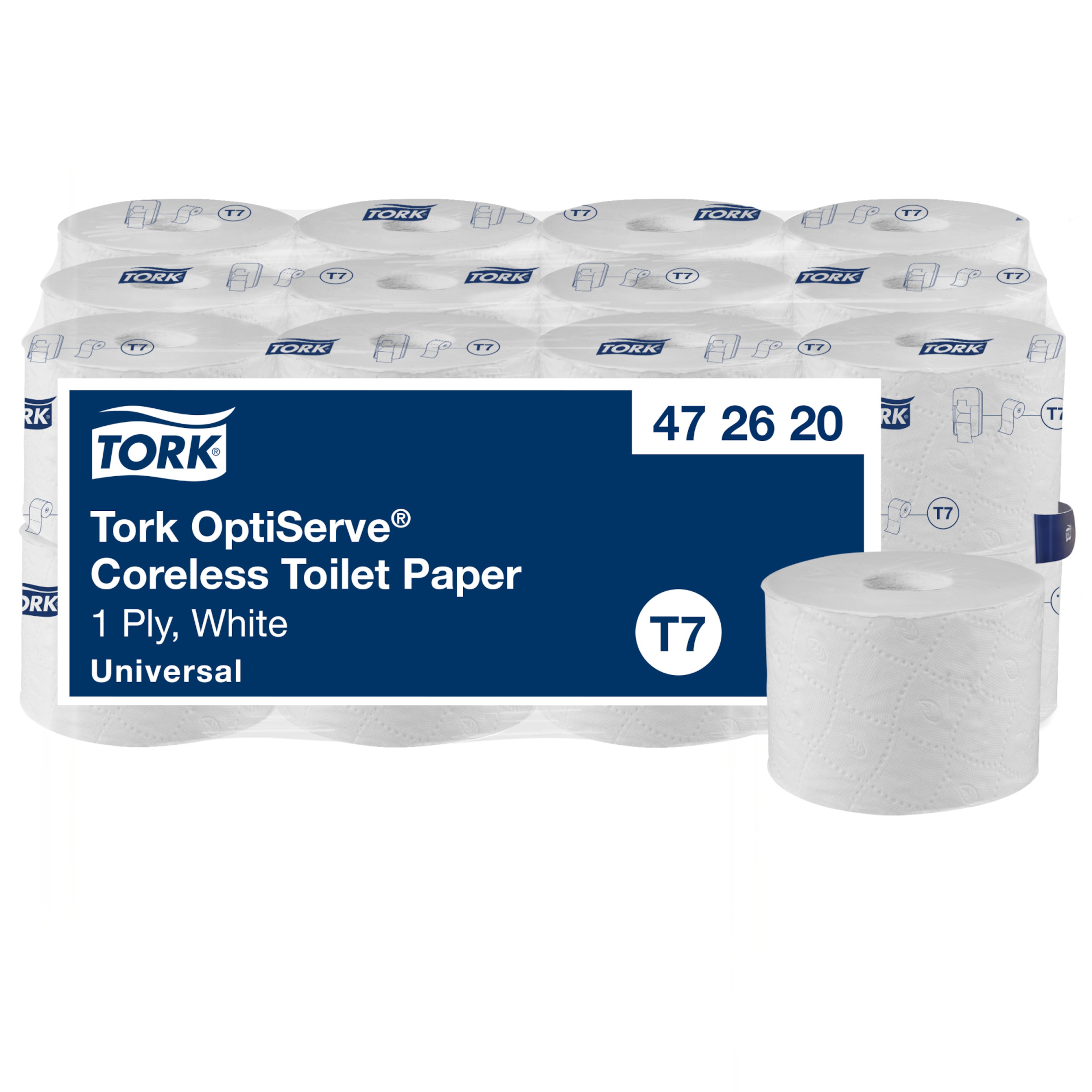 Tork OptiServe® Coreless Toilet Paper White T7