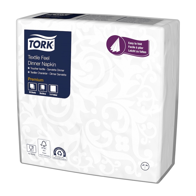 Tork Premium Elegance Χαρτοπετσέτα δείπνου υφασμάτινης αφής