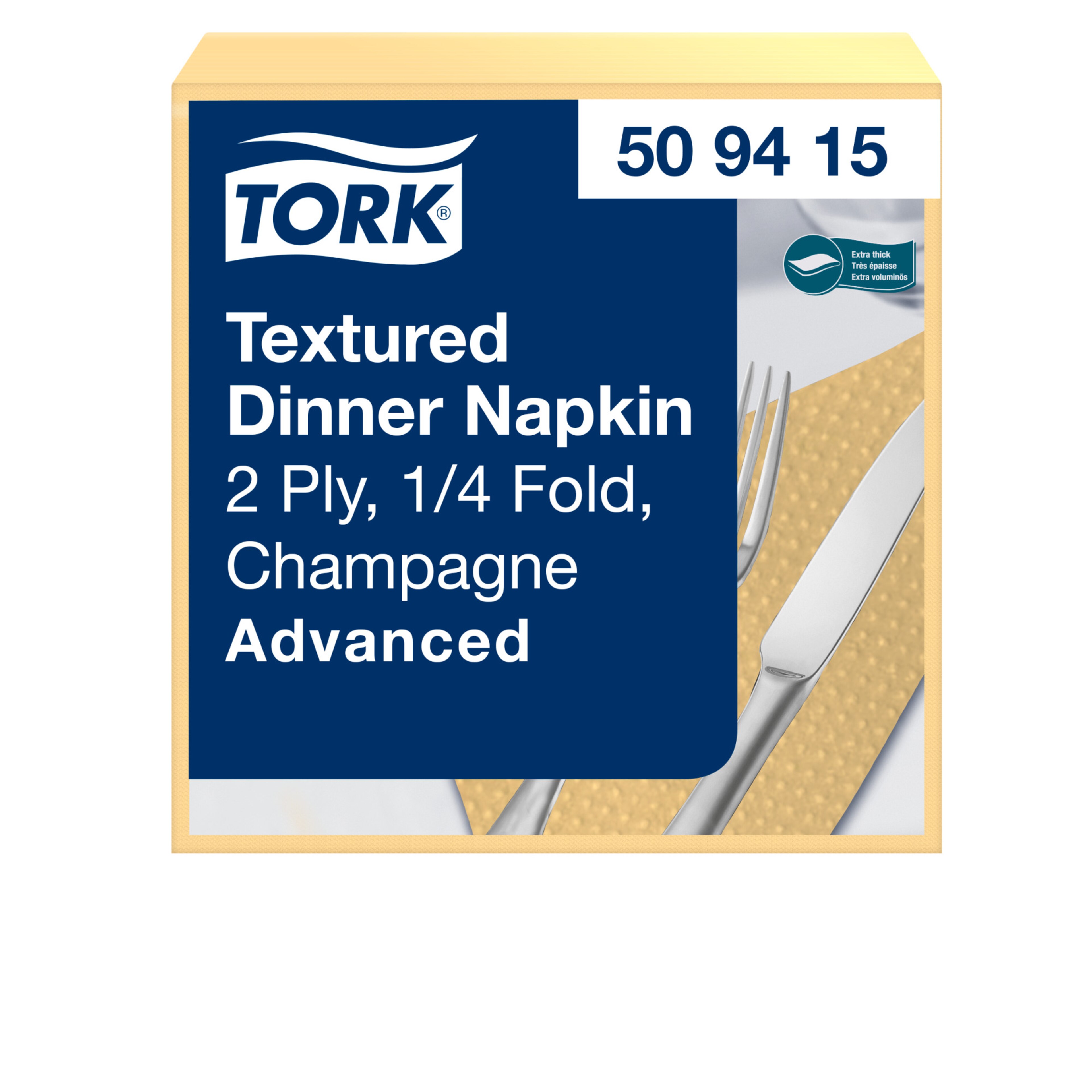 Tork Textured champagne ubrousky na večeři