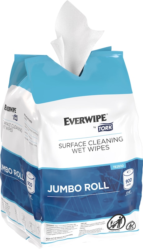 Everwipe® by Tork® Surface Cleaning Wet Wipe Jumbo Rolls