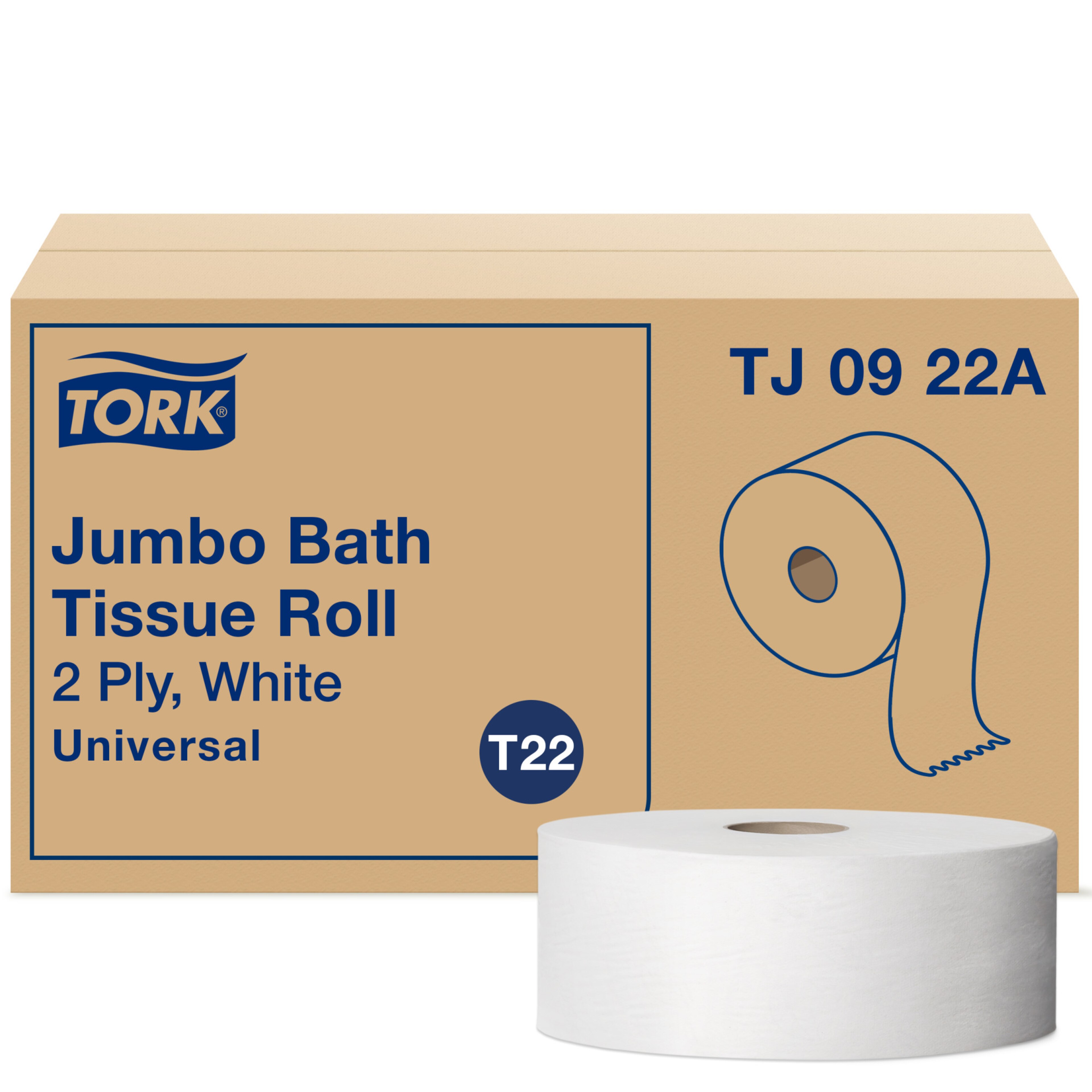 Tork Jumbo Toilet Paper Roll White T22