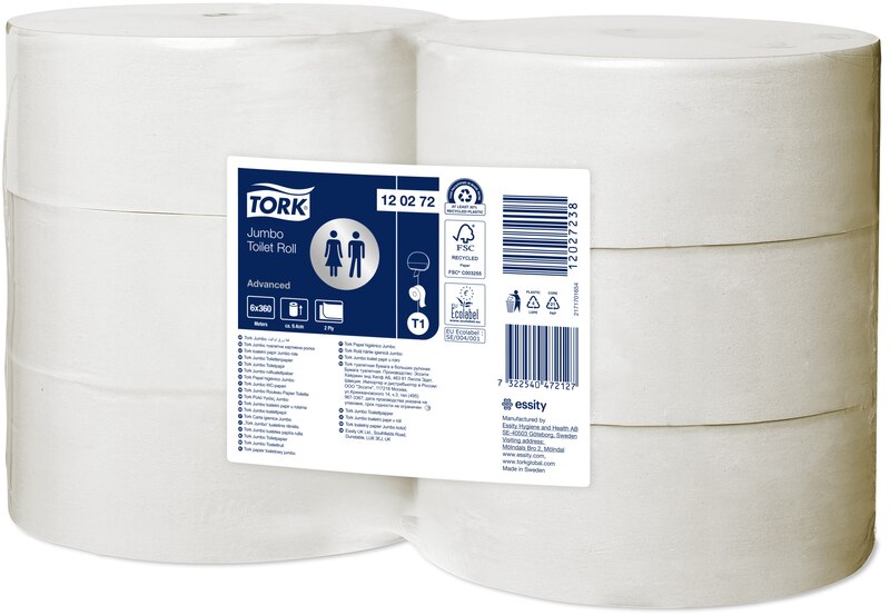 Tork Papier toilette Jumbo Advanced, 120272, Papier toilette, Recharges