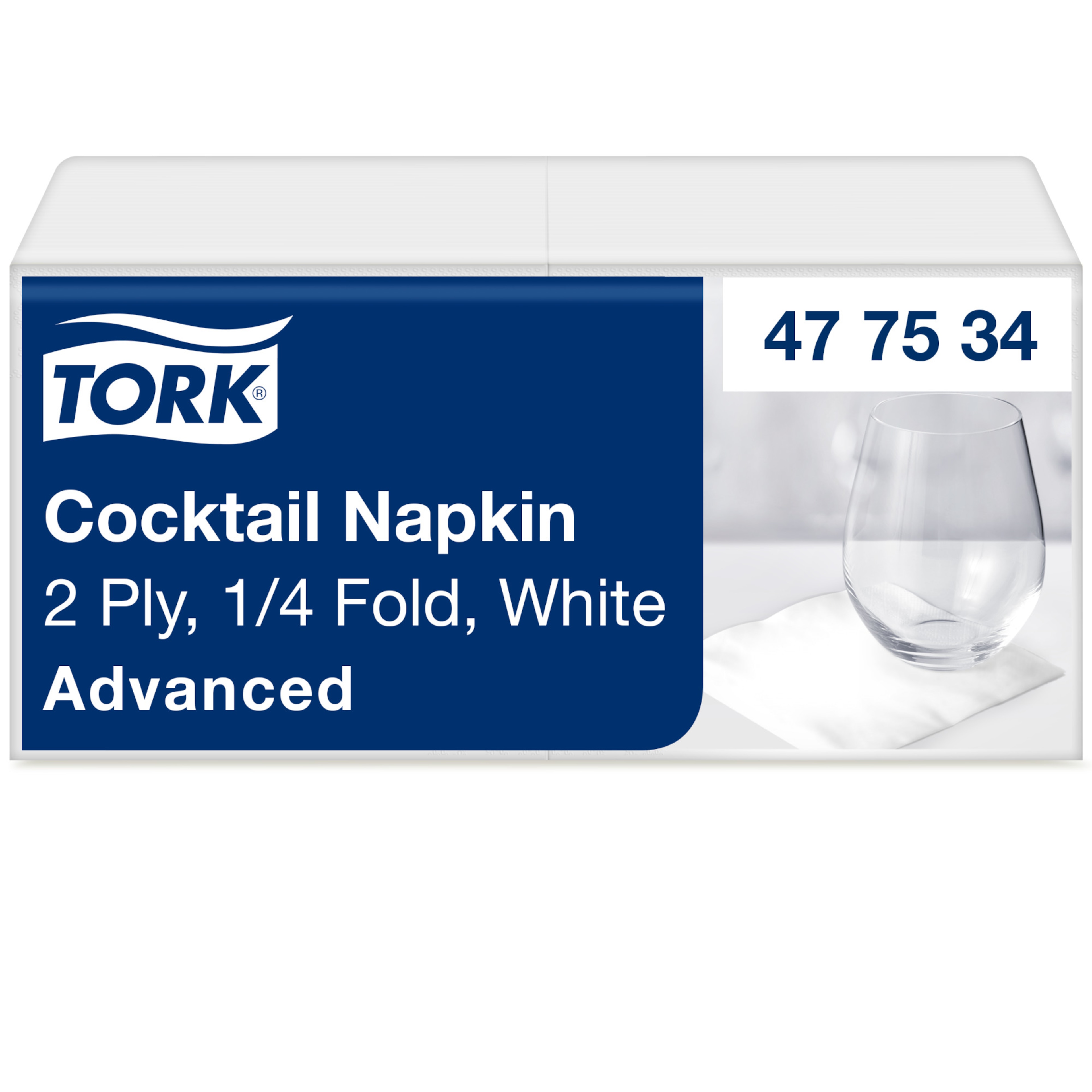 Tork White Cocktail Napkin