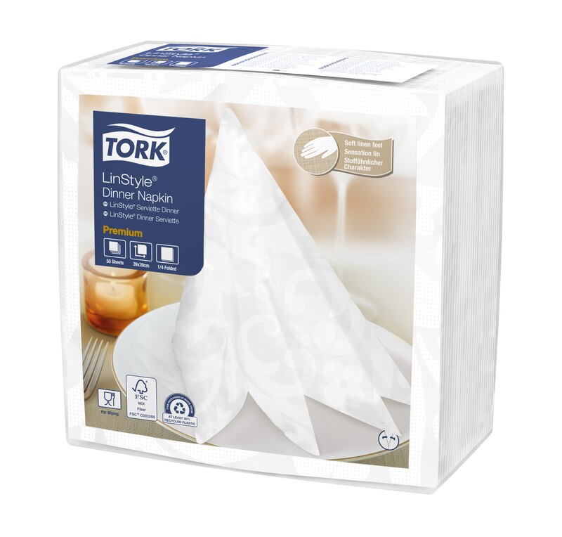 Tork LinStyle® Elegance ubrousky na večeři 4 sklady 50/14