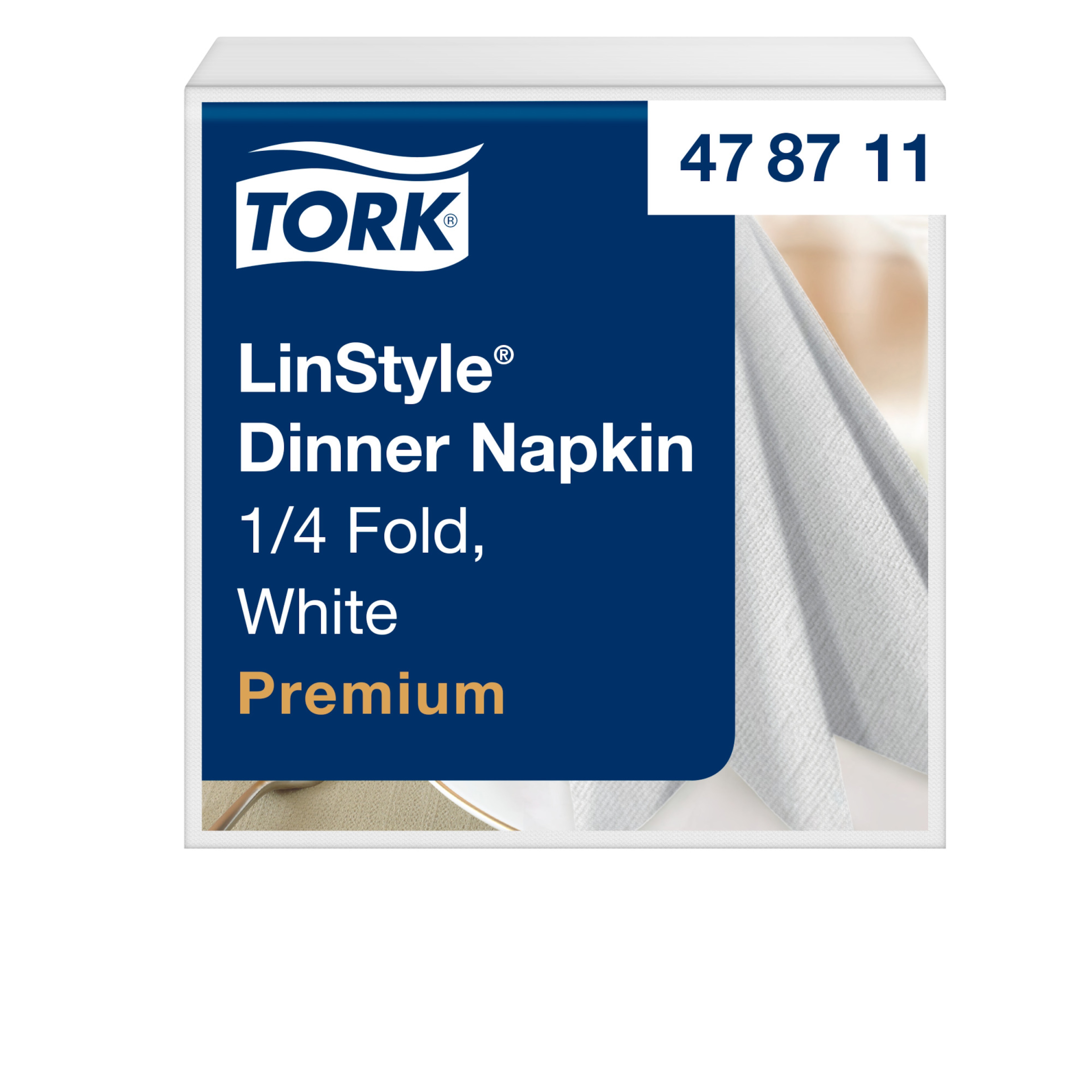 Tork LinStyle® White Dinner Napkin