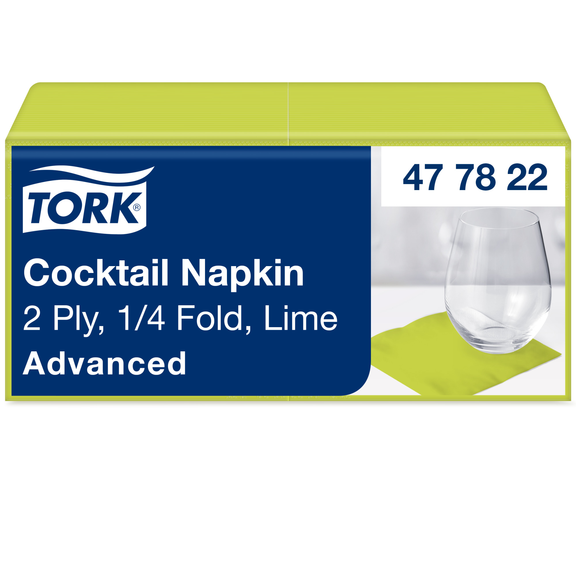 Tork koktélszalvéta, lime