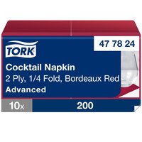 Tork Cocktailservietten Bordeauxrot