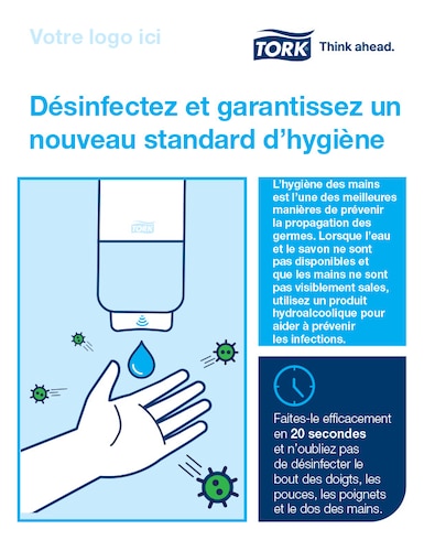 Poster Produit hydroalcoolique pour les mains 