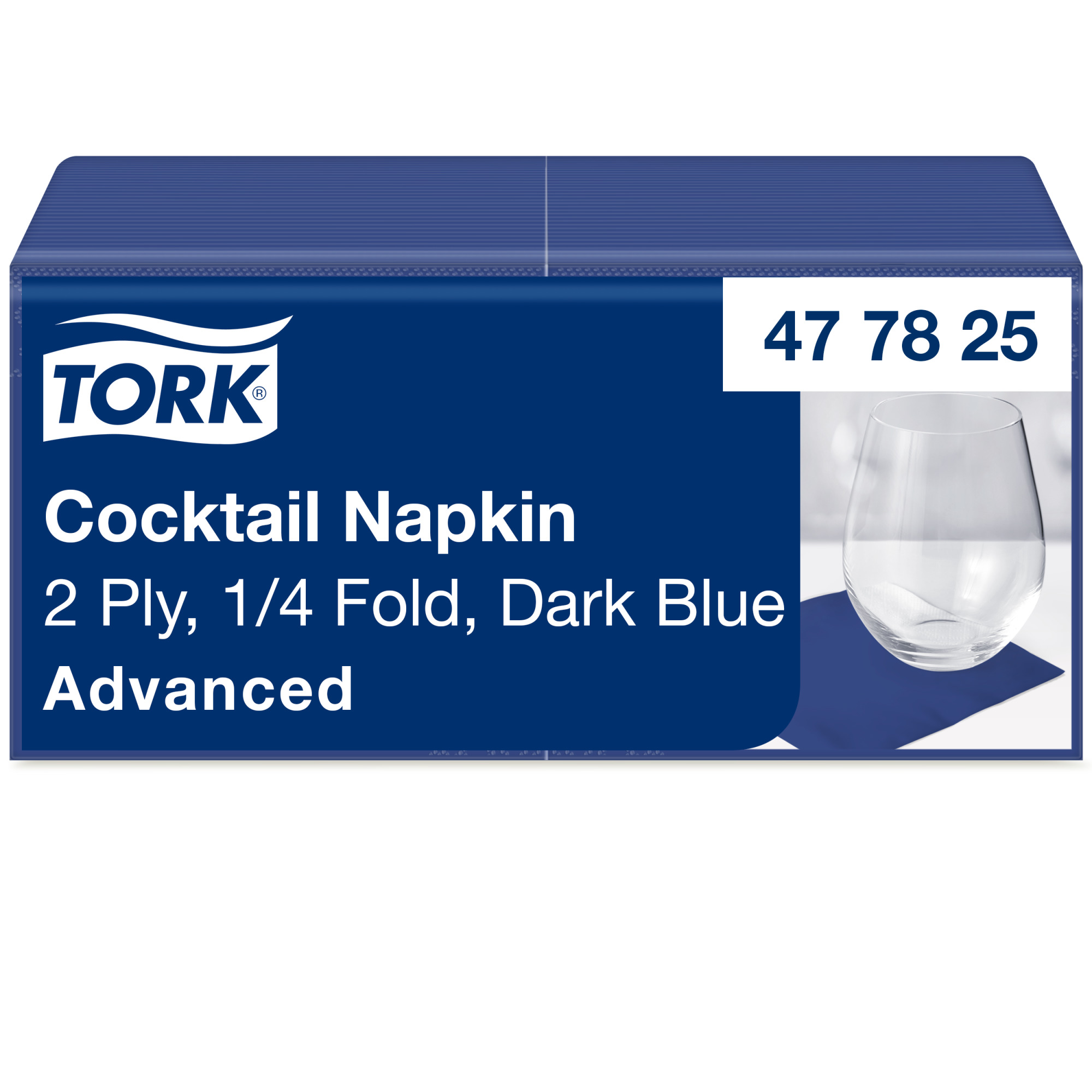 Tork Dark Blue Cocktail Napkin