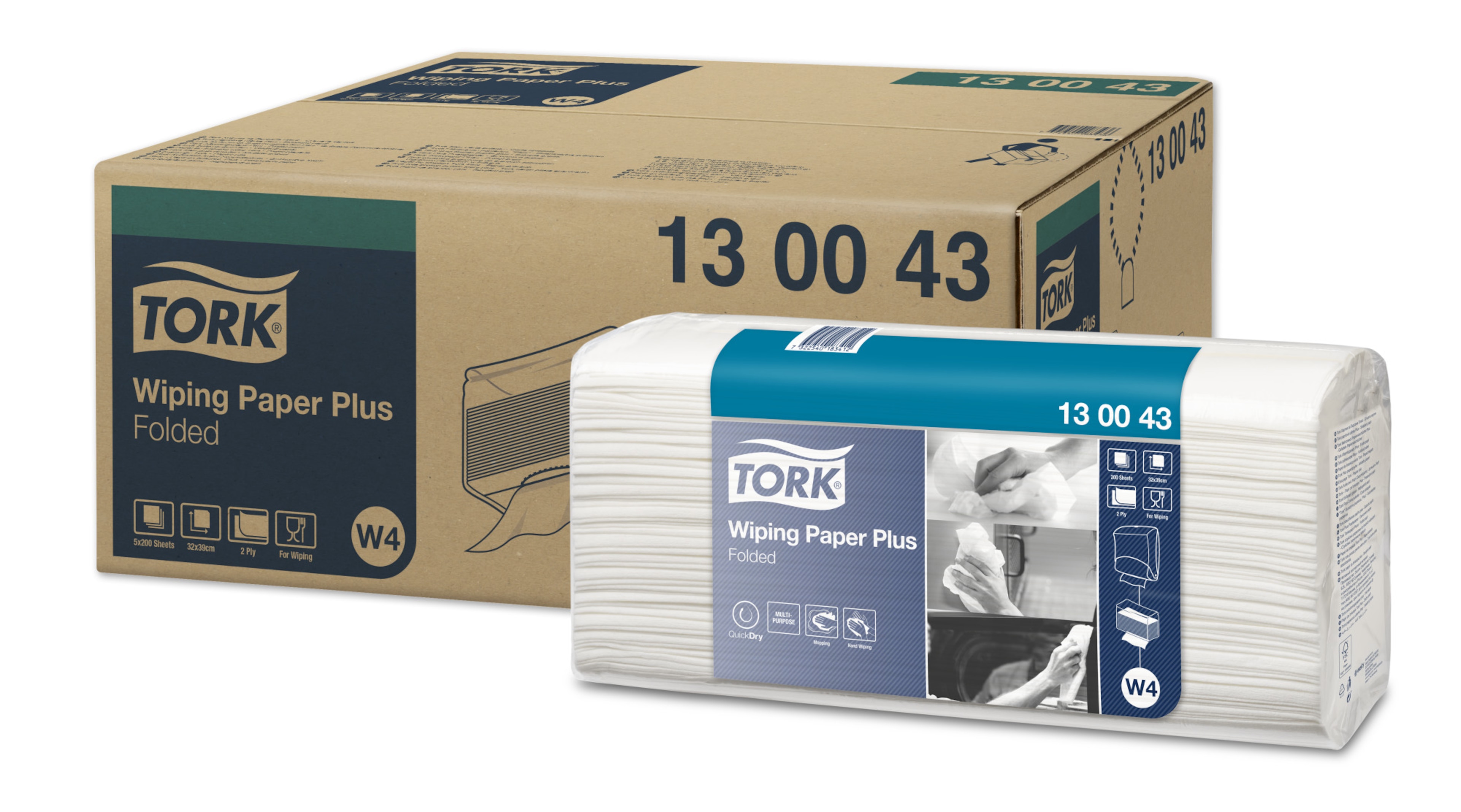 Tork Wiping Paper Plus valge pühkepaber W4