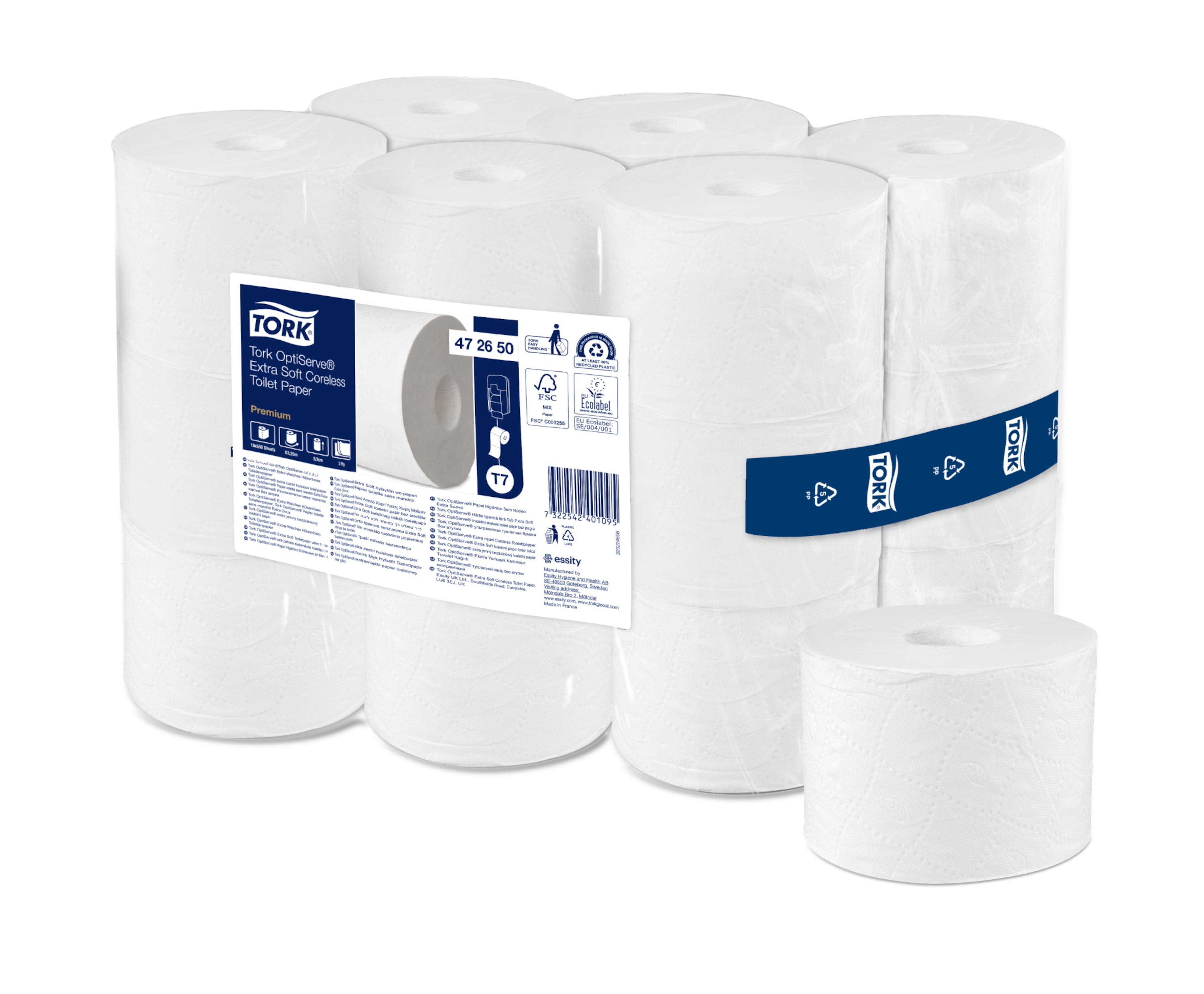 Tork OptiServe® Extra Zacht Hulsloos Toiletpapier Wit T7