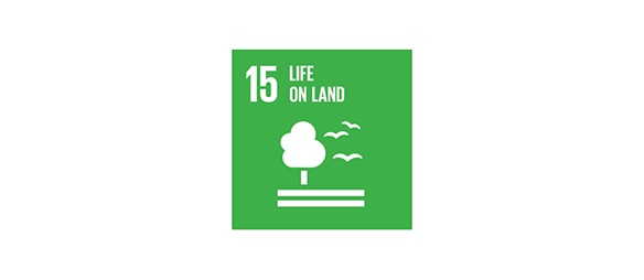 Image of the UN sustainable goal 15 logo