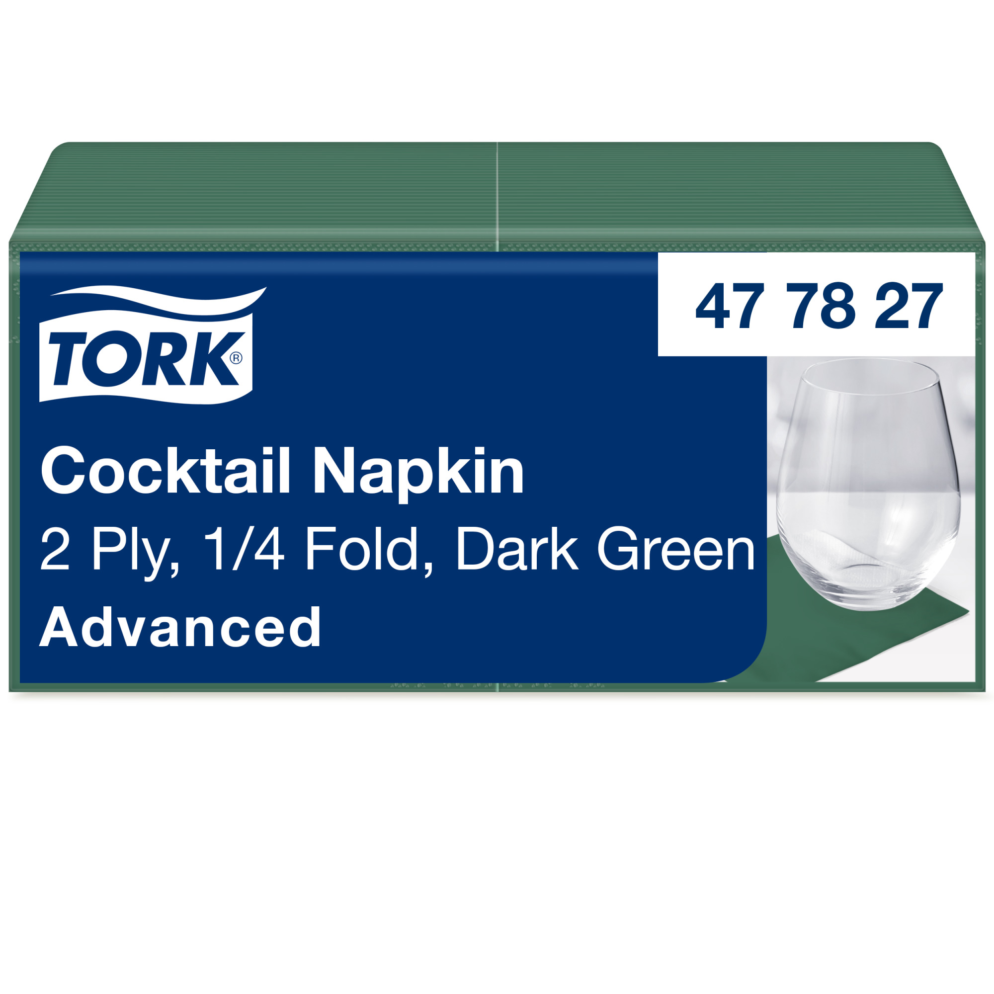 Tork Dark Green Cocktail Napkin
