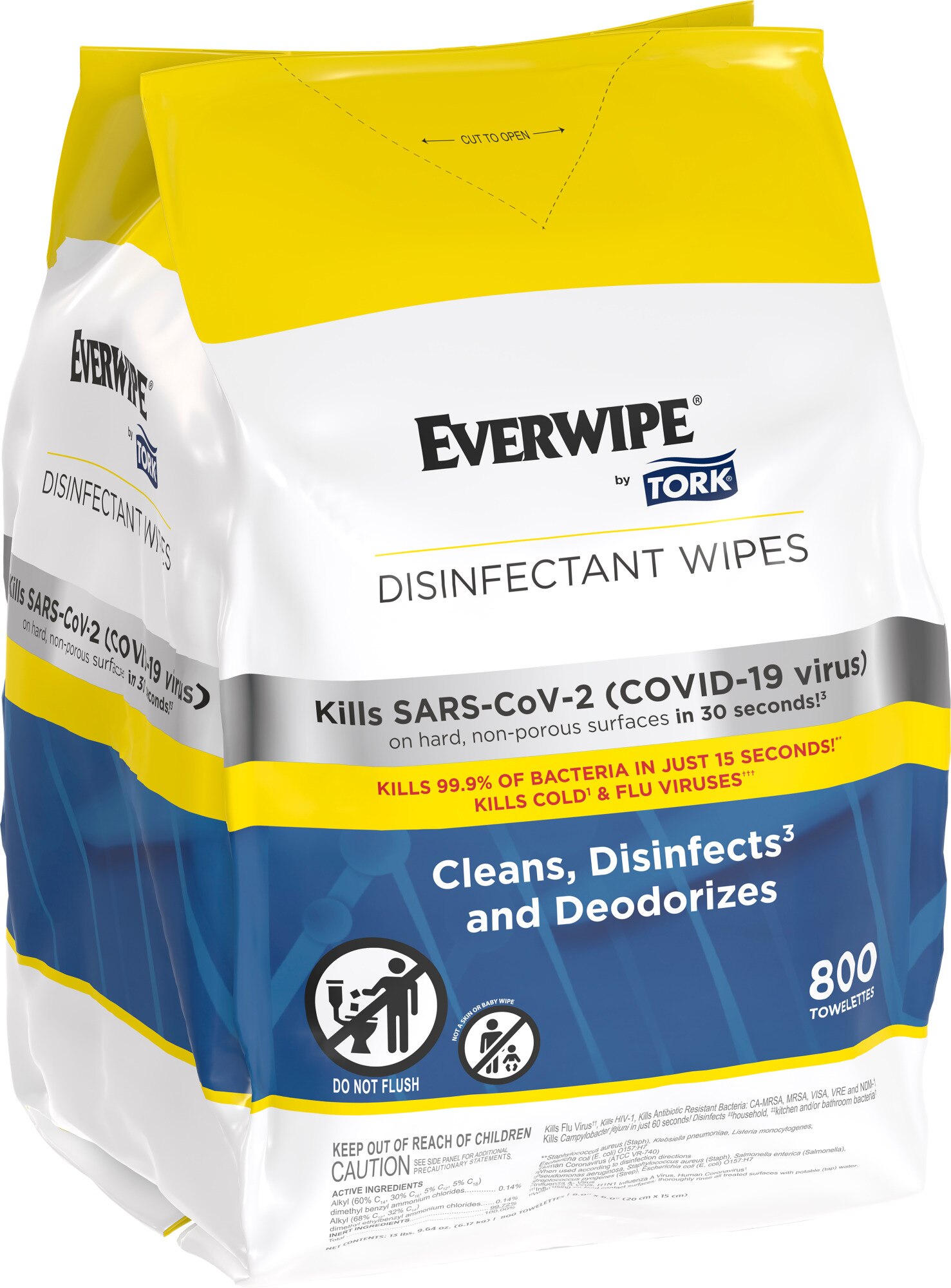 未開封 Designed by Apple in California （小） Everwipe by Tork Disinfectant Wipe Jumbo Rolls White 2/800