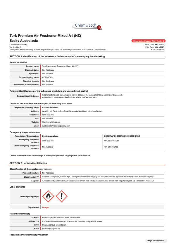 Safety Data Sheet