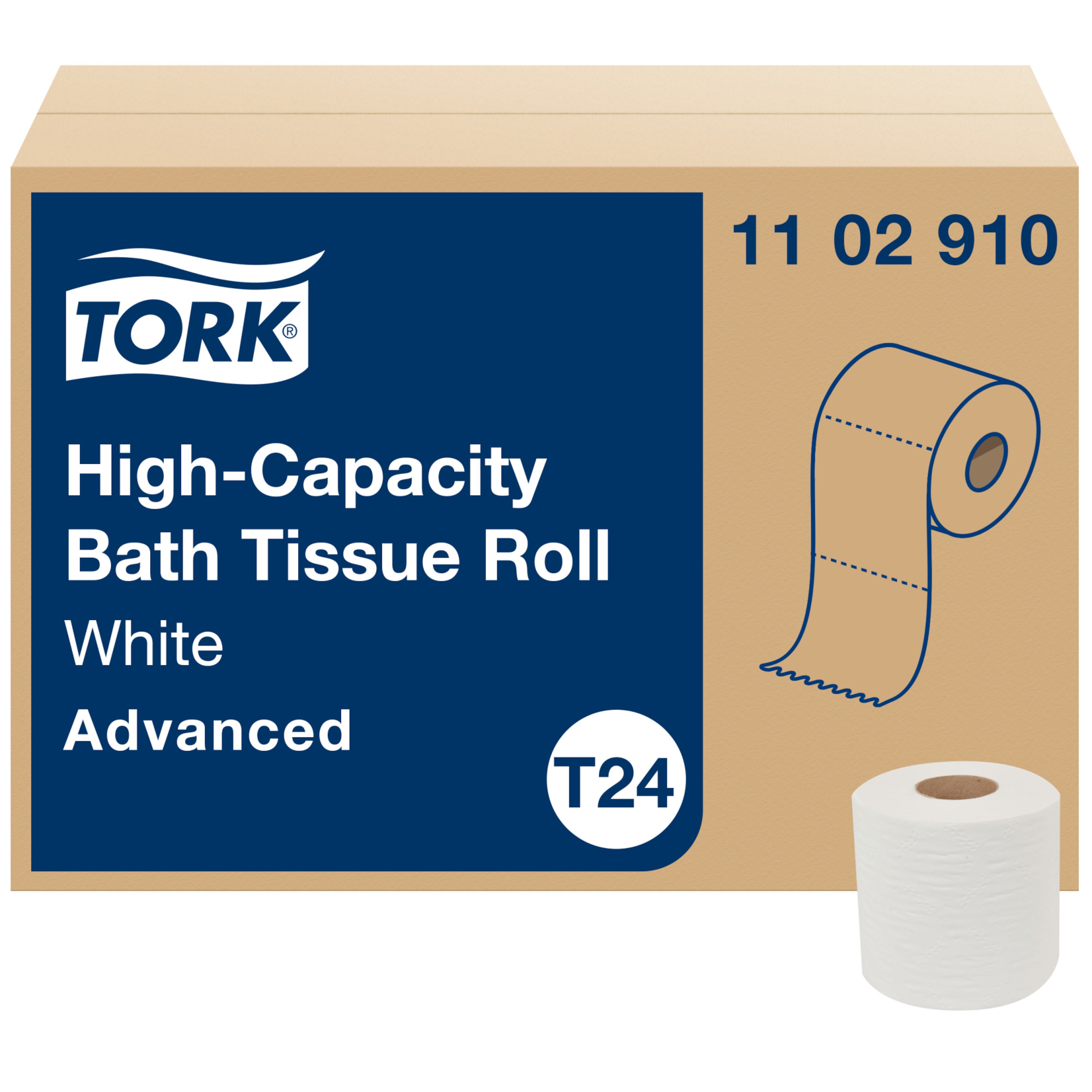 Tork Papier toilette rouleau grande capacité Blanc T24