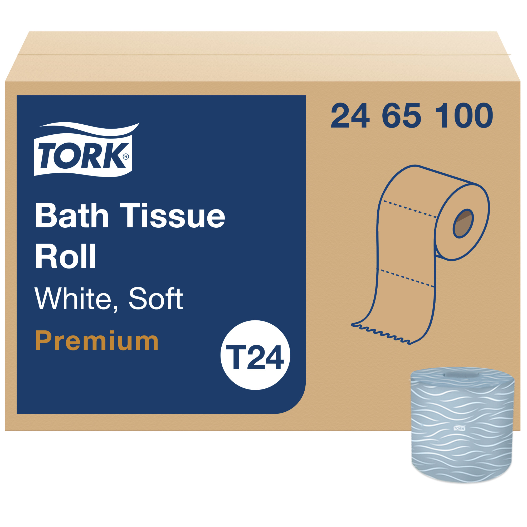 Papier hygiénique en rouleau Tork Premium Douceur, 2 épaisseurs