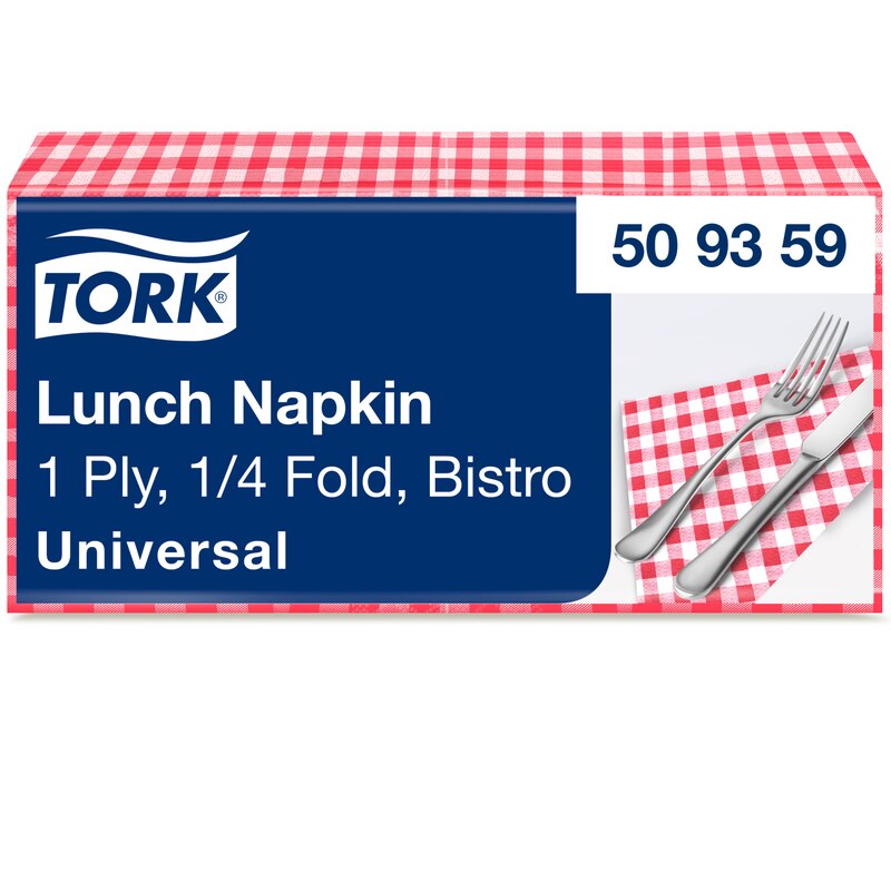Tork Bistrored Lunchserviette