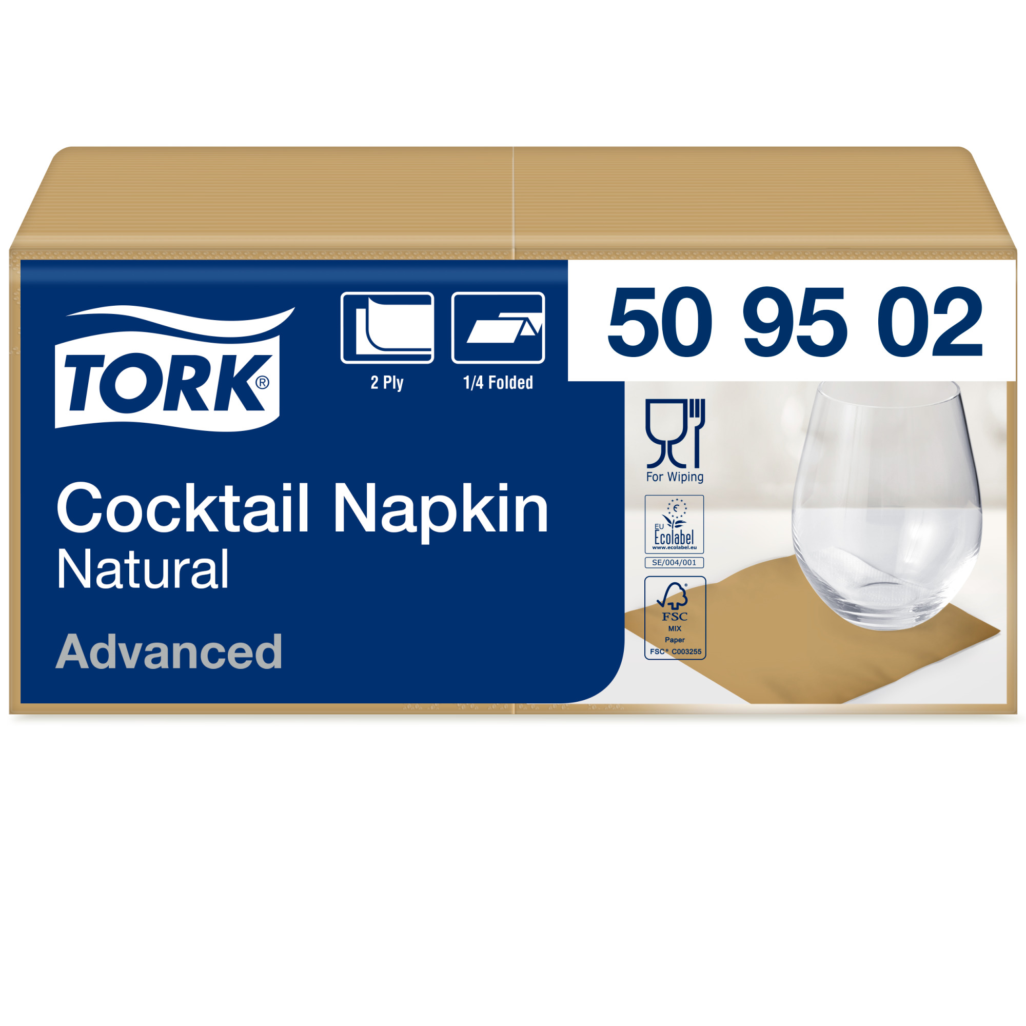Tork Natural Environmental Cocktail Napkin