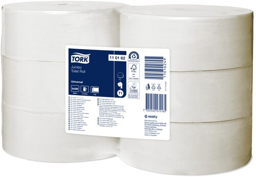 Uitpakken Verspilling opener Tork Jumbo Toilet Roll Universal – 1-Laags | 110162 | Toiletpapier |  Vulling | Tork NL