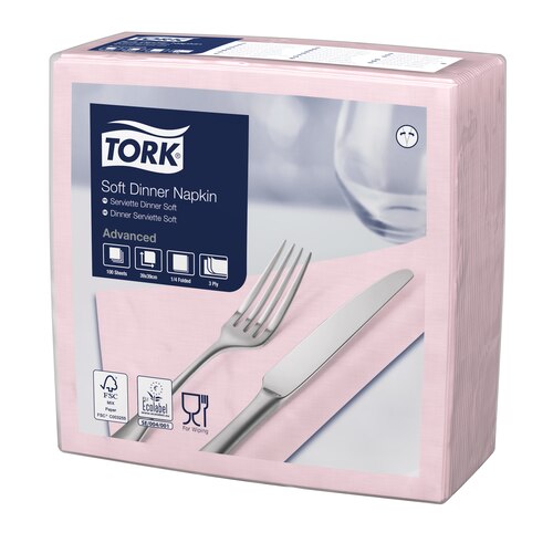 Tork Soft Pink Light, heleroosa õhtusöögisalvrätik