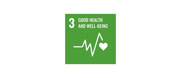 Image of the UN sustainable goal 3 logo