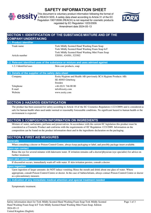 Safety Data Sheet