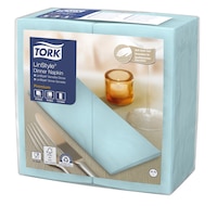 Tork Premium Linstyle® Aqua Blue Dinner Napkin 1/8 Folded