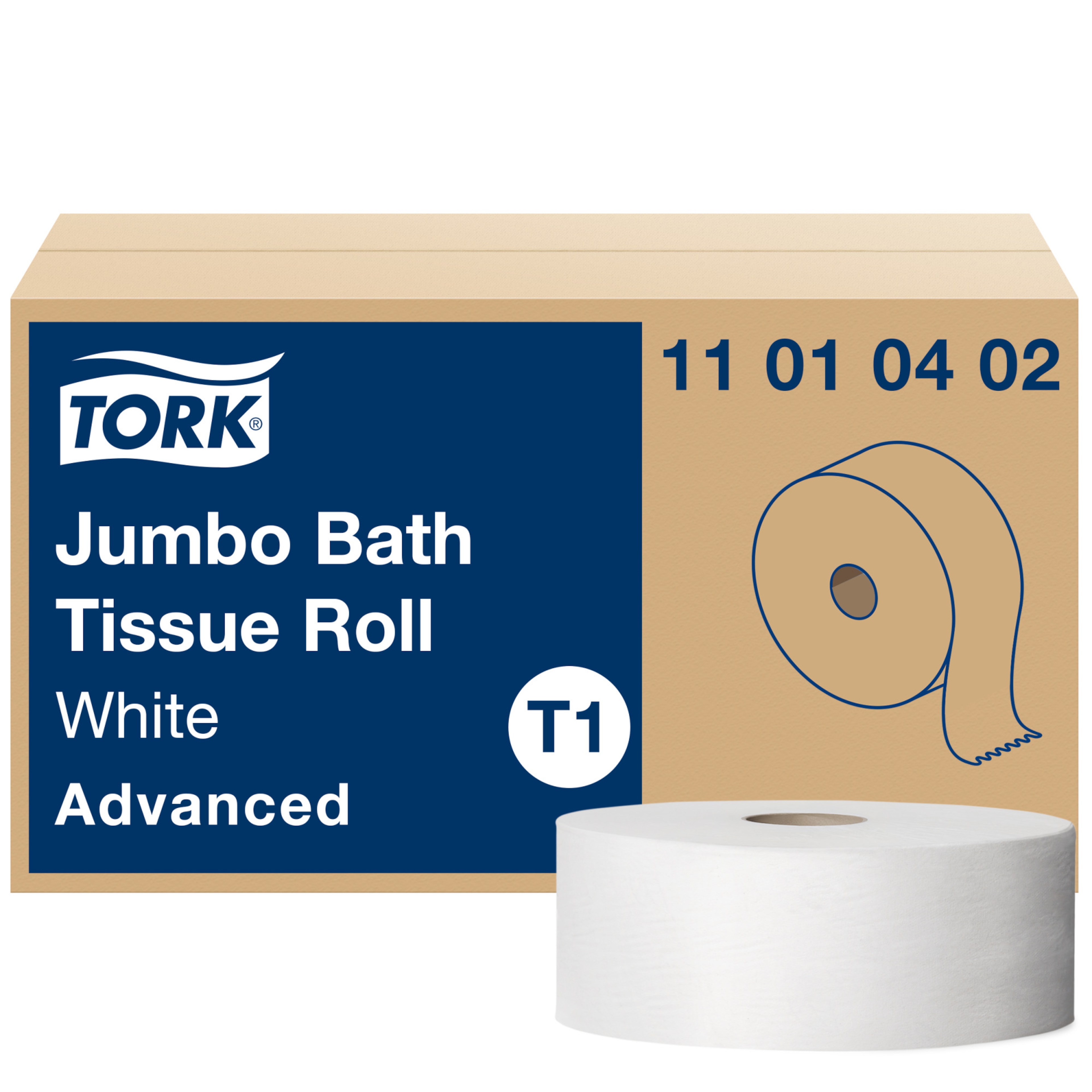 Tork Jumbo Toilet Paper Roll White T1