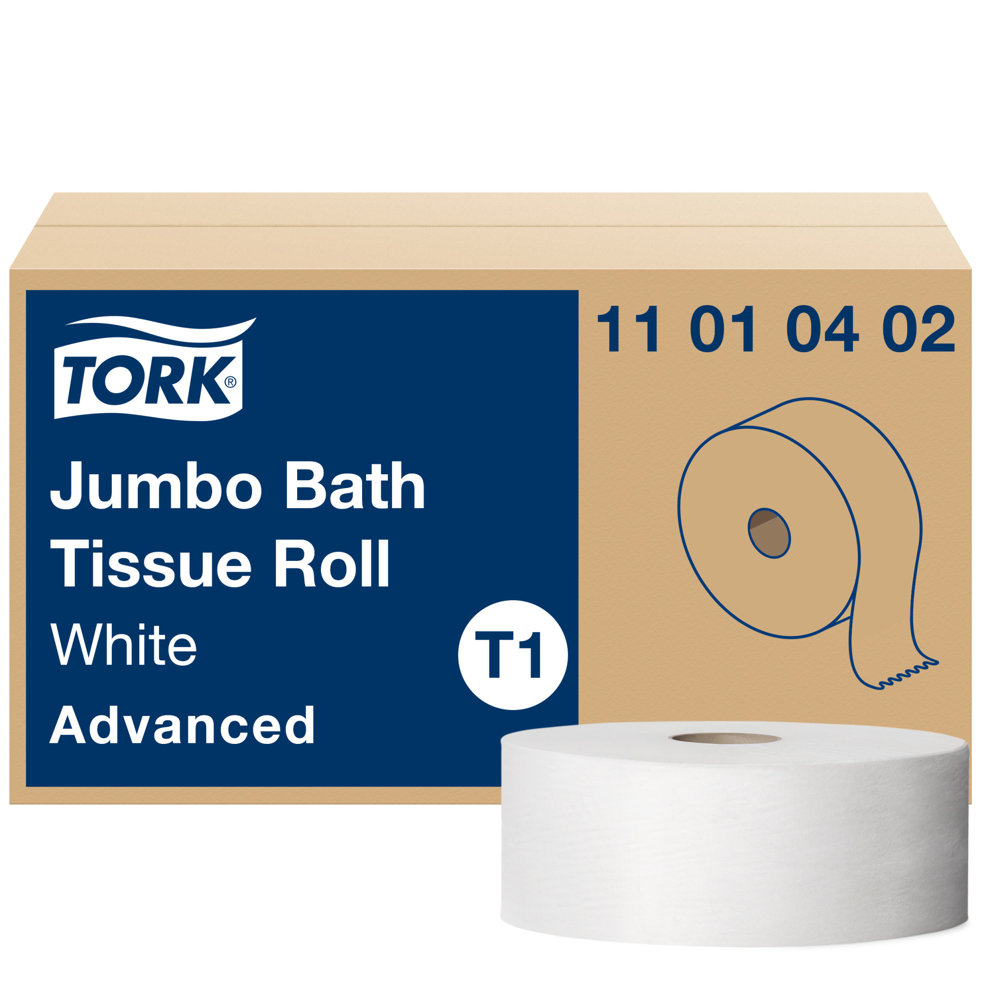 Tork Papier Toilette Rouleau Jumbo Blanc T1