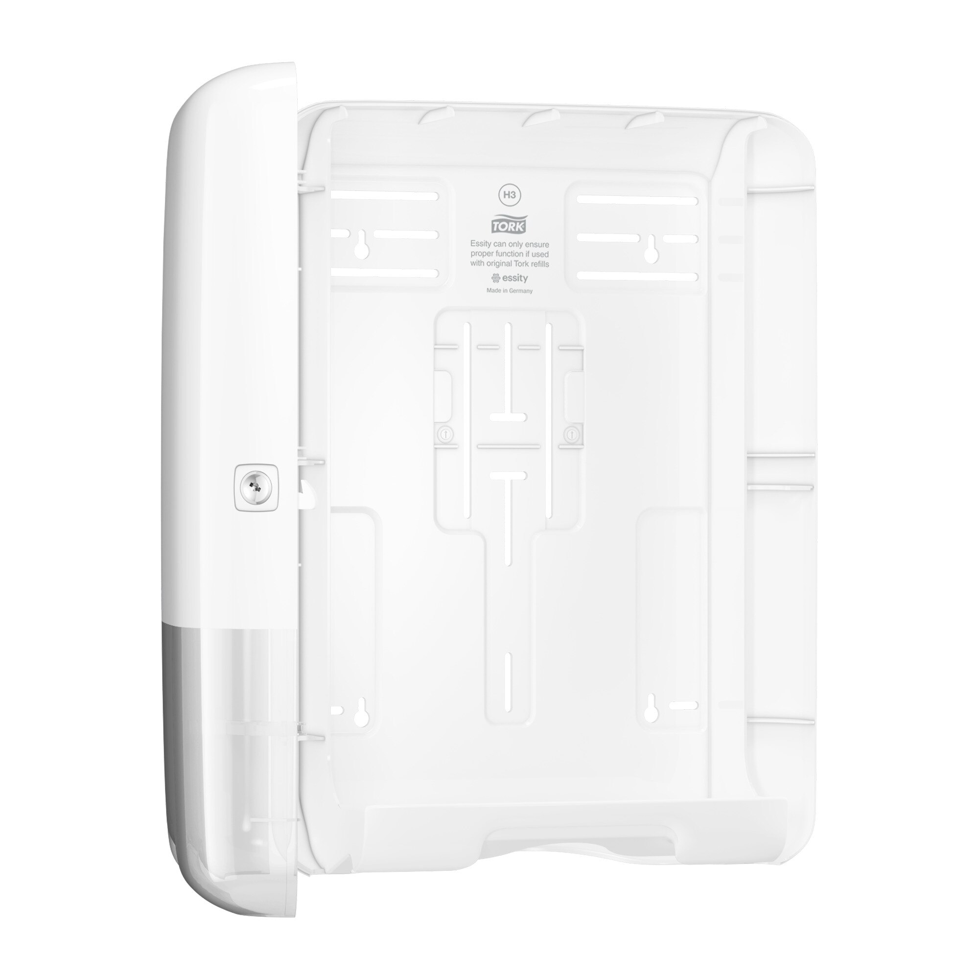 Tork 553000 color blanco Dispensador mini de toallas de mano plegadas en C y ZZ 