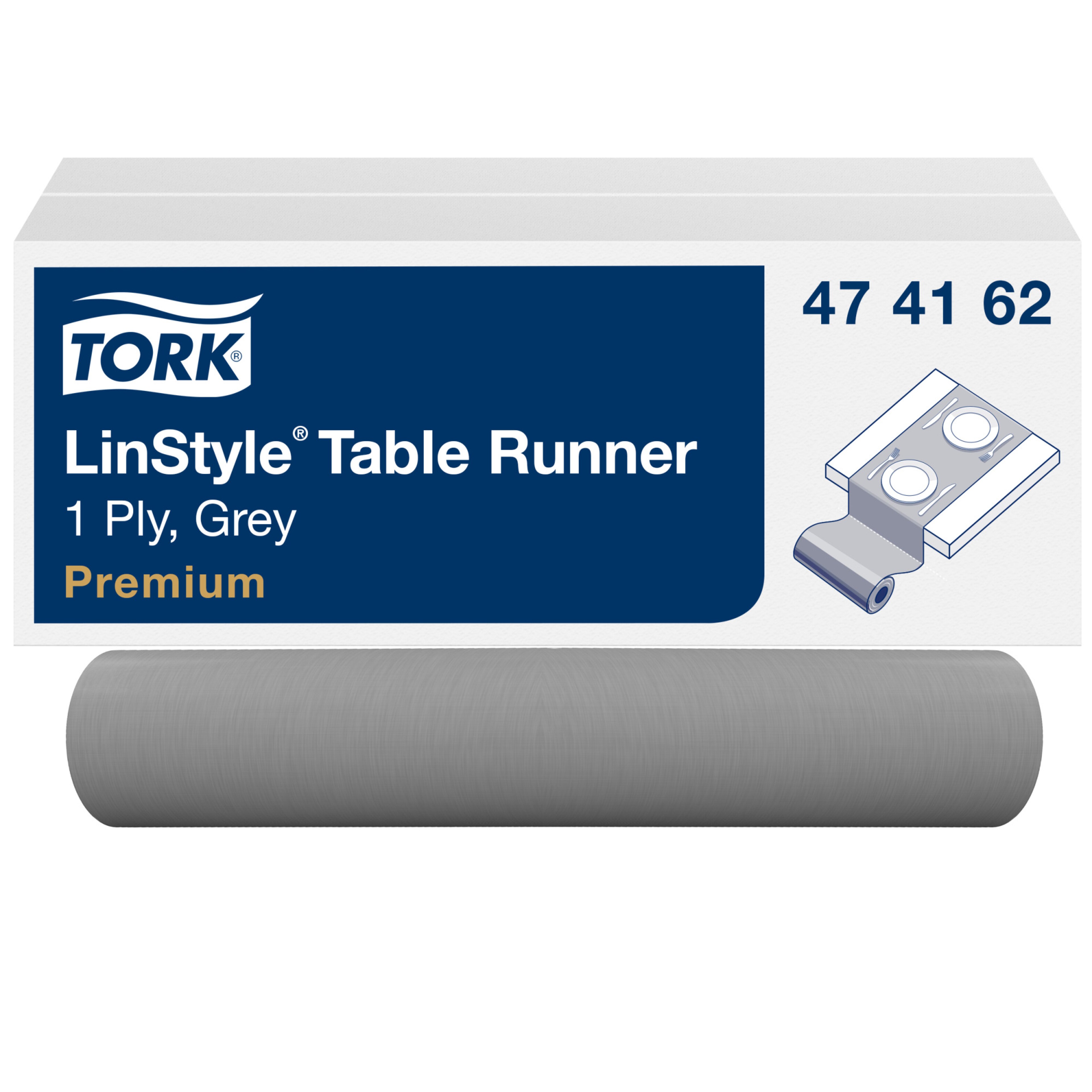 Tork Premium LinStyle® Chemin de Table, Gris