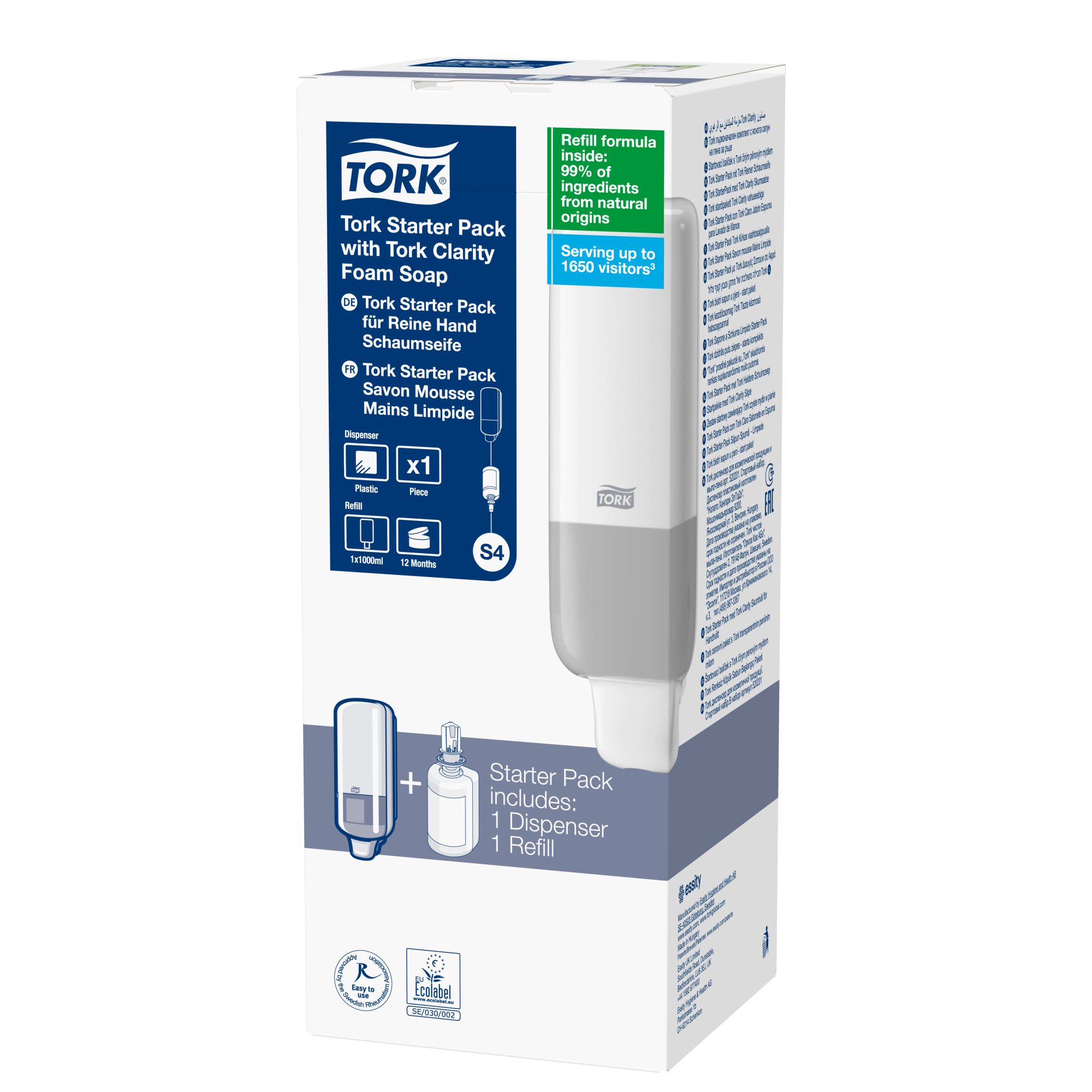Tork Starter Pack mit Spender für reine Schaumseife Weiß S4