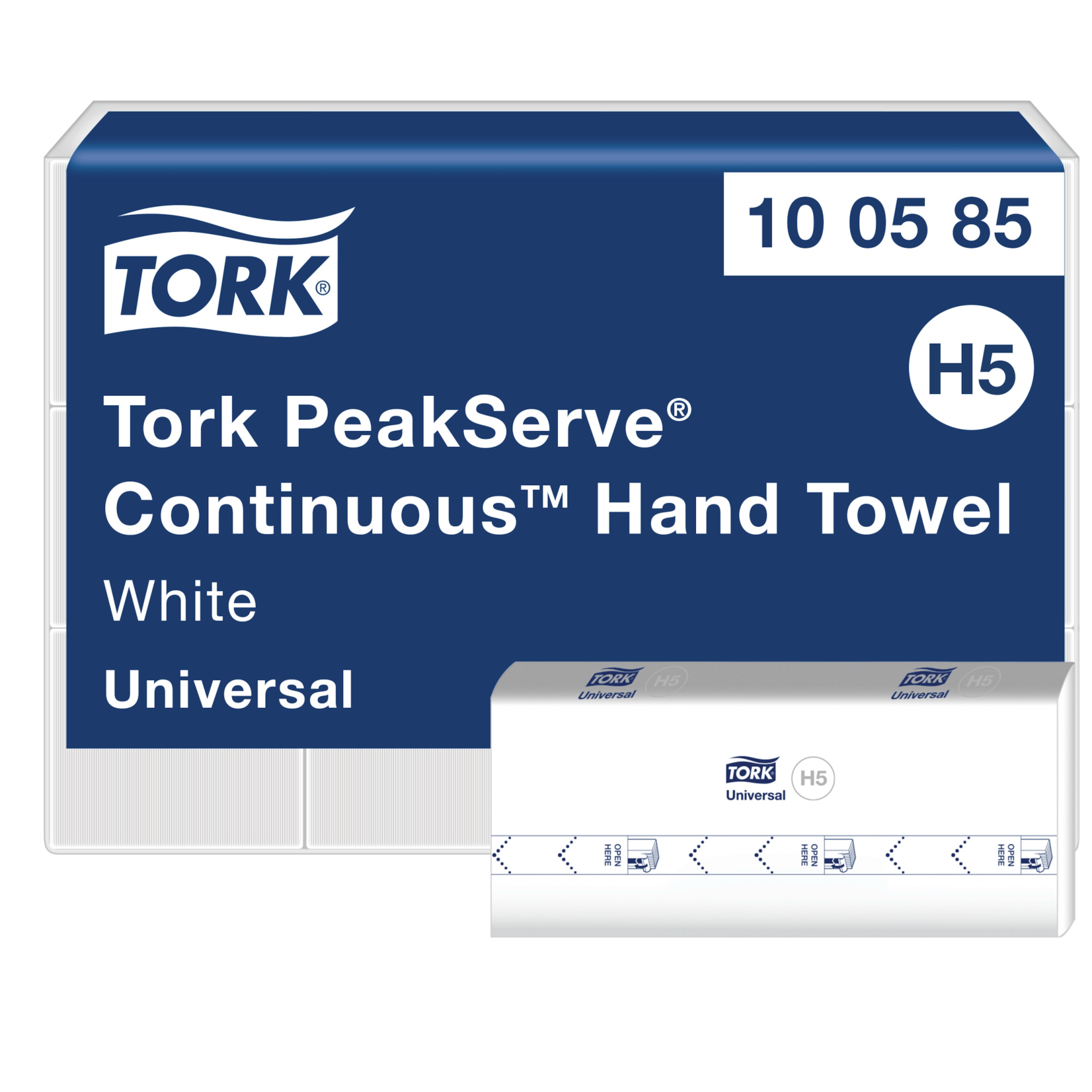 Tork PeakServe® Continuous™ jadaväljastusega valged paberkäterätikud H5