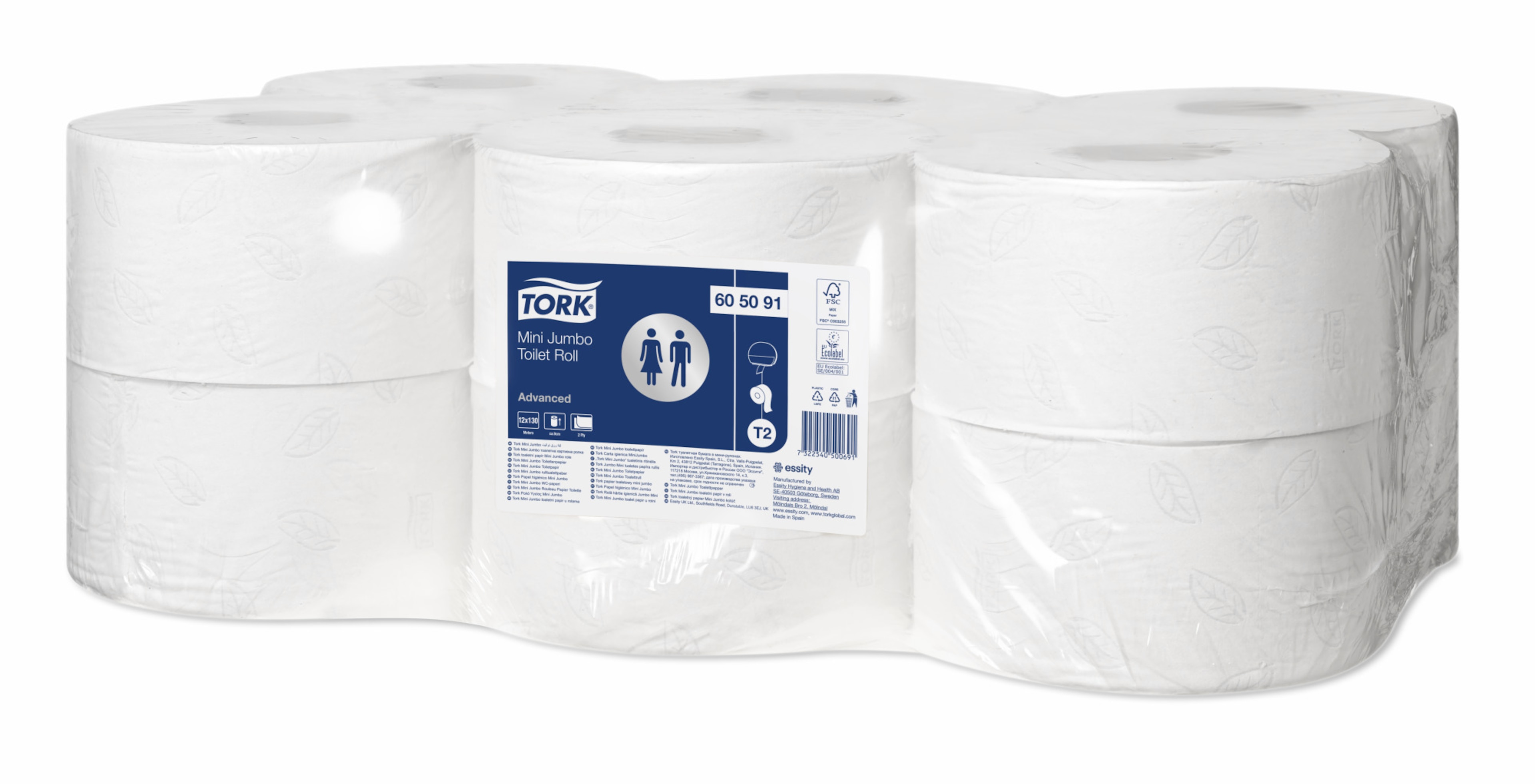 Rollo de papel higiénico Mini Jumbo Tork Advanced