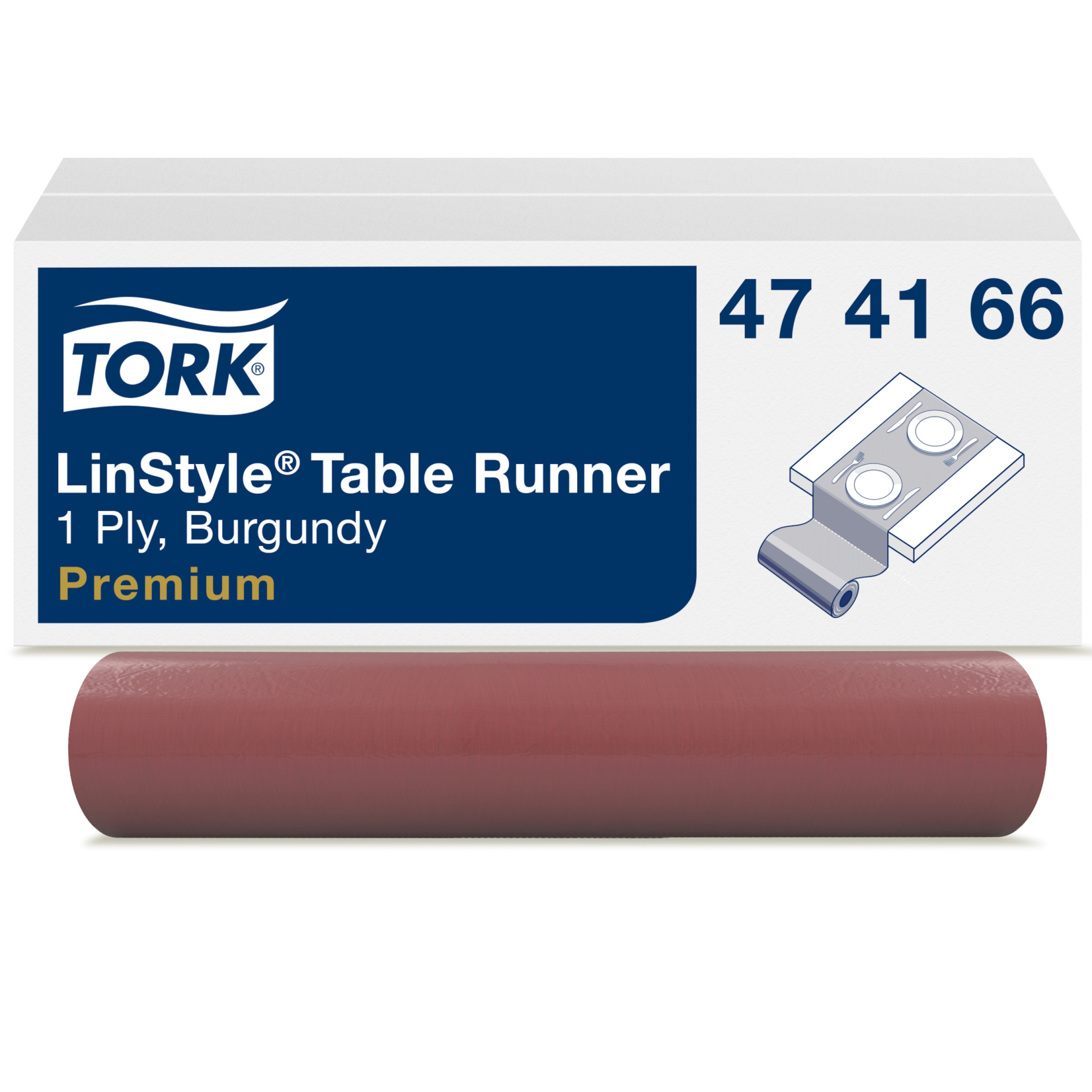 Tork Premium LinStyle® Chemin de Table, Bordeaux