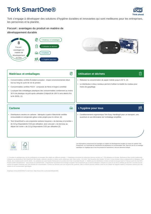 Fiche produit développement durable