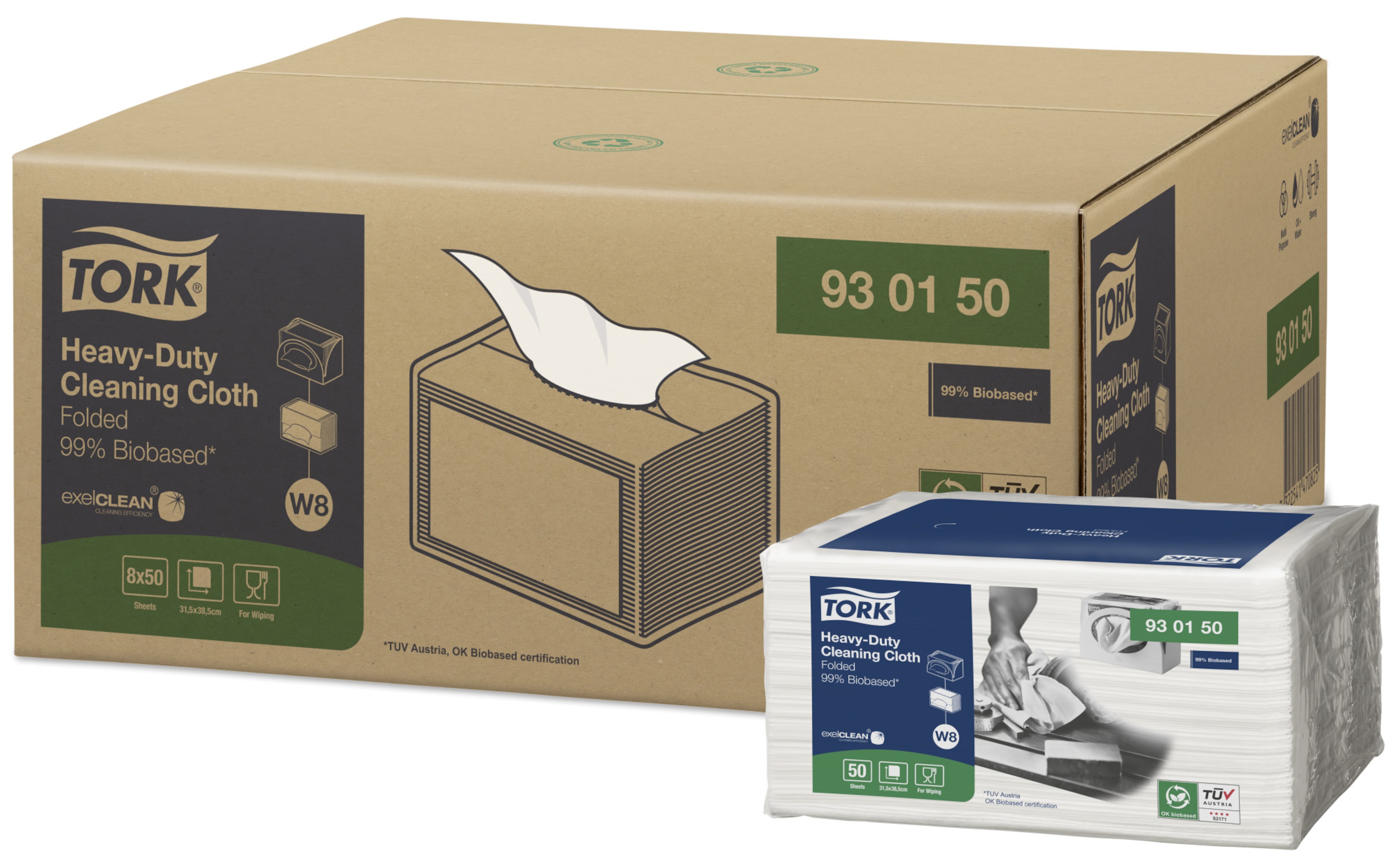 Tork Heavy-Duty Cleaning Cloth White W8
