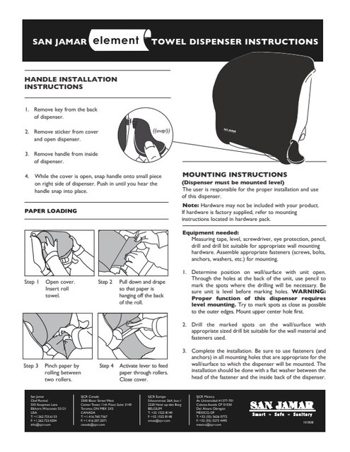 Instructions de fixation