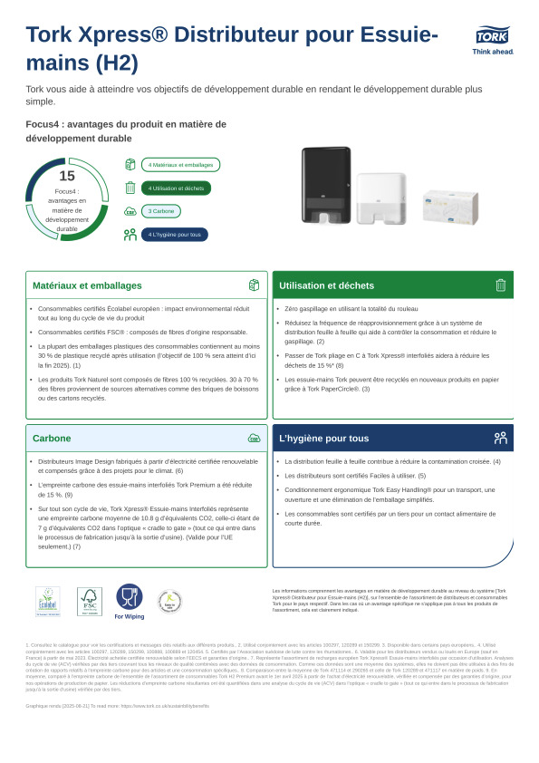 Fiche produit développement durable