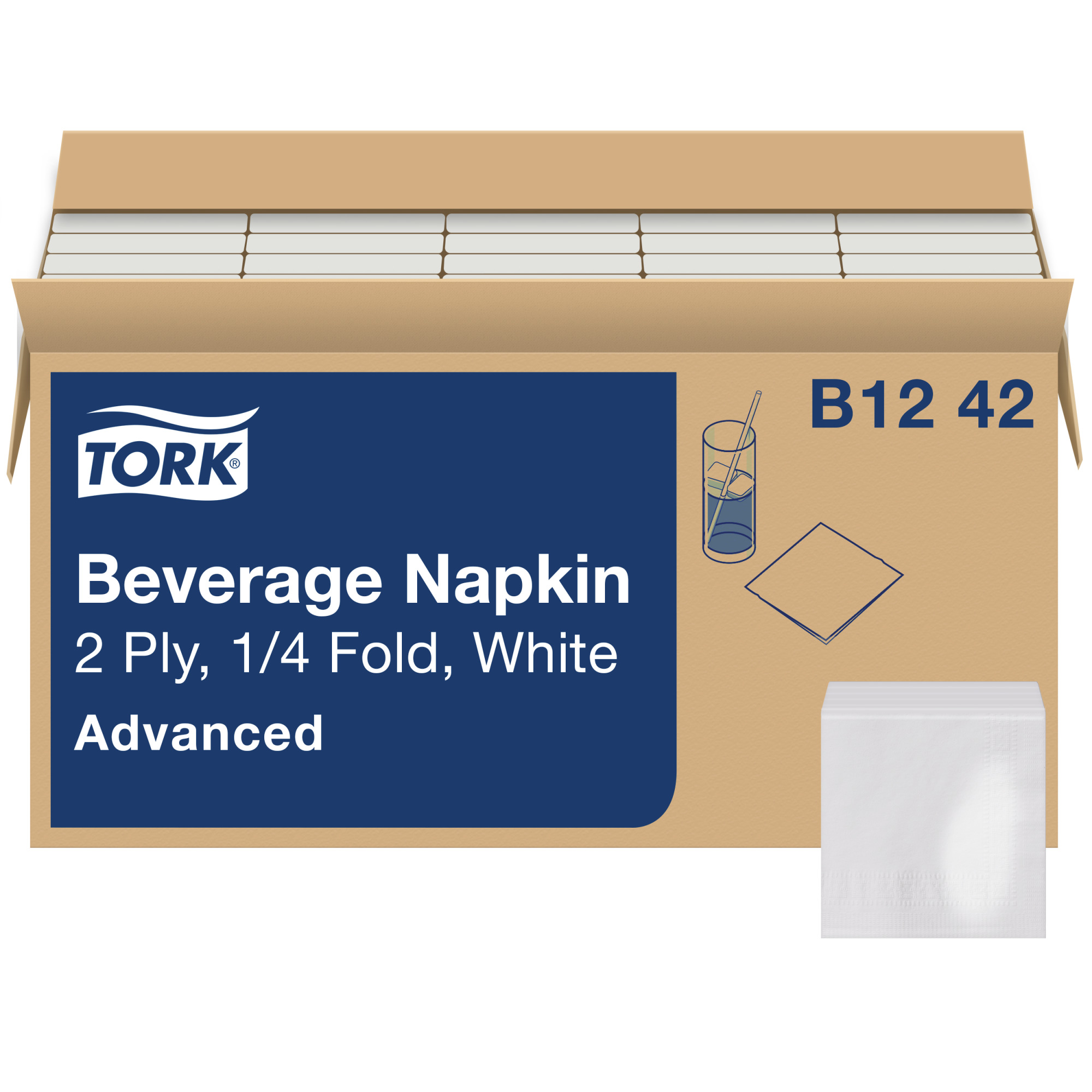 Tork White Soft Beverage Napkin